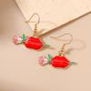 Schattige Emaille Liefdeshart Druppeloorbellen voor Dames Meisjes Letteroorbellen Valentijnsdag Feest Sieraden Cadeau