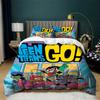 Kids Teen Titan-s Go Bedding Duvet Cover Set 3 Pieces Bedding Set for All Season Lightweight Duvet Cover with Zipper Closure