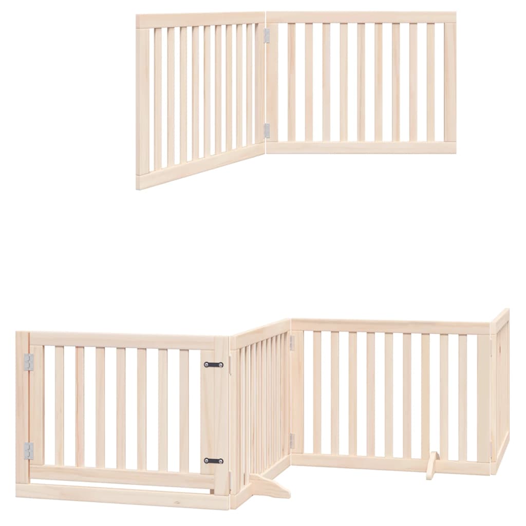 6 Piece Foldable Dog Gate 480 cm Poplar Wood
