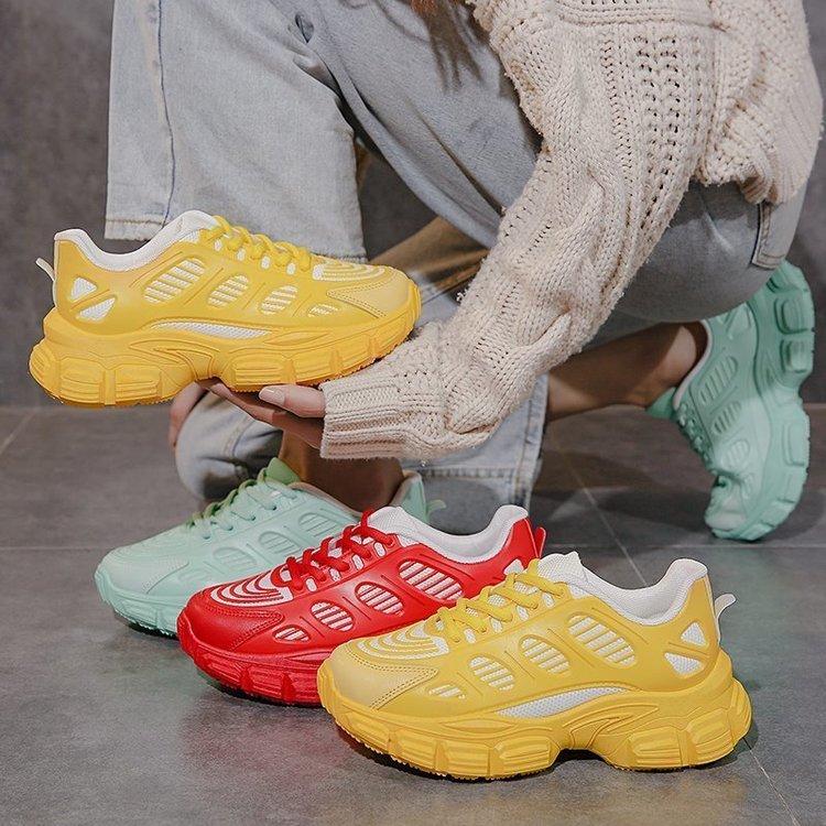 Breathable Female Vulcanized Shoes Women's Autumn Sneakers Fashion Lace Up Woman Running Shoes Cushioning Casual Shoes