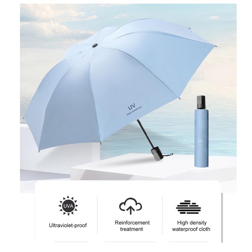 Automatic Umbrella for Men Women Dualuse Foldable Rain Sun Umbrella with Black Coating for Sun