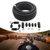 Black Nylon Braided Hose Kit for 4L60E & 4L65E AN6 Automatic Transmission Coolers Lines Car Fuels System Parts