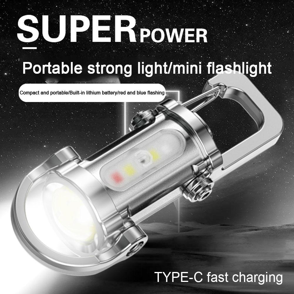 Outdoor Camping Light Outdoor USB Rechargeable Flashlight Suction Bright camping Electro U9M0