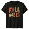 Fall Vibes TShirt Retro 70s Aesthetic Autumn Seasonal Gift For Him And Her