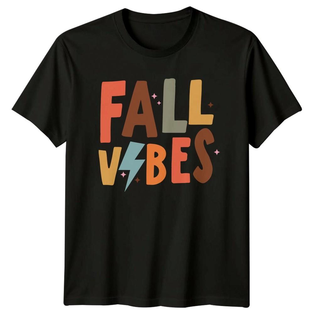 Fall Vibes TShirt Retro 70s Aesthetic Autumn Seasonal Gift For Him And Her