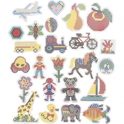 Ironing Beads Base Plate - Creotime - 24 Pieces - Mixed - White - Junior