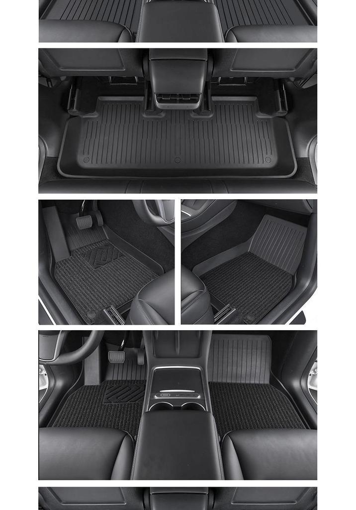 Full Coverage TPE Floor Mats for 2025 Tesla Model 3/Y
