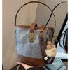 Versatile Bag Women's Autumn Handbag Premium Texture Shoulder Crossbody Bucket Bag