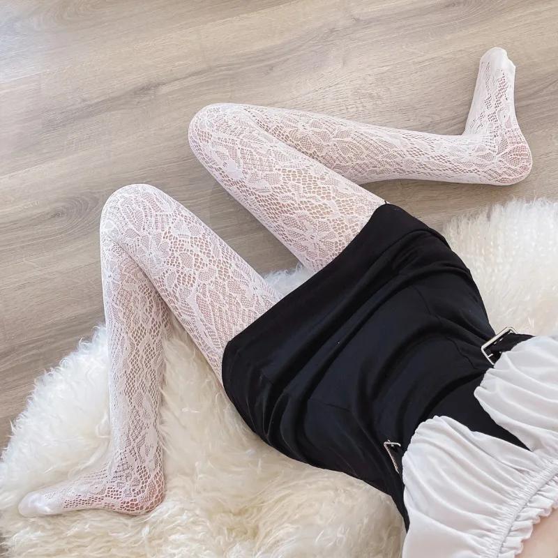 Fashion Lace Tights Floral Vine Pattern Pantyhose Slim Fit Sexy Gothic Punk Mesh Fish Net Body Stockings