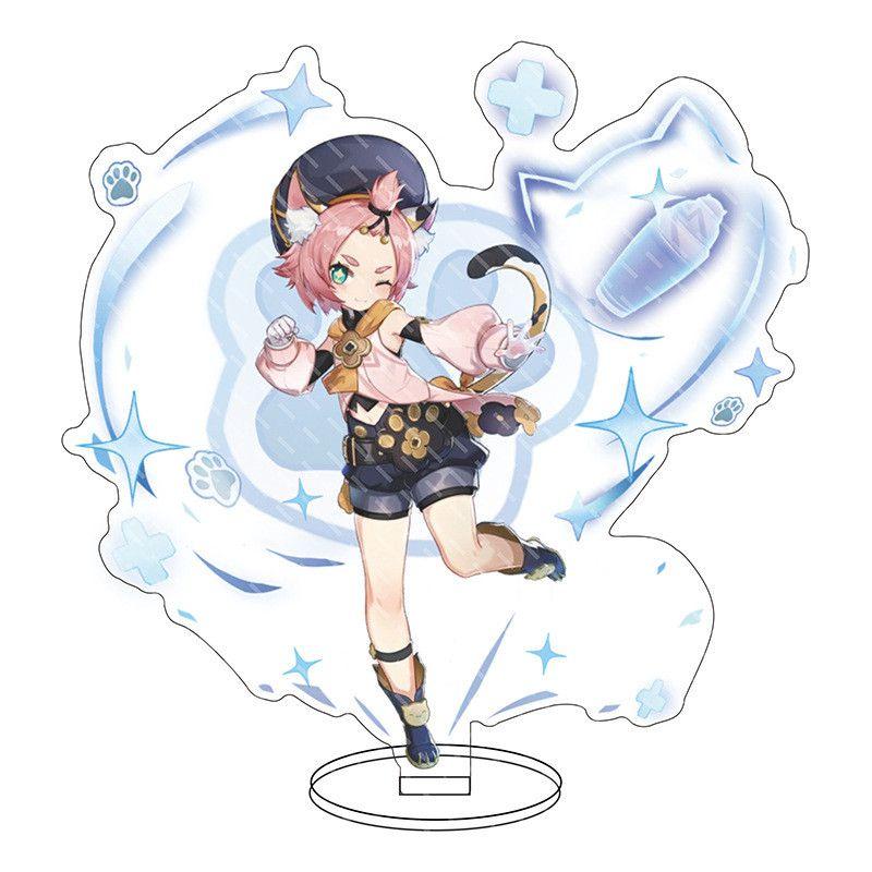 Exquisite Genshin Impact Barbatos Keqing Barbara Acrylic Figure Stand For Display Decor