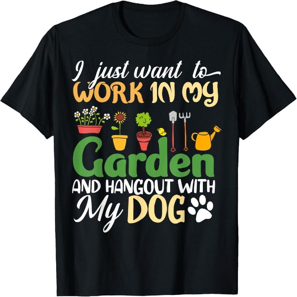 Gardening Dog Lovers Gardener Garden Plant Gifts Women, Men T-Shirt S