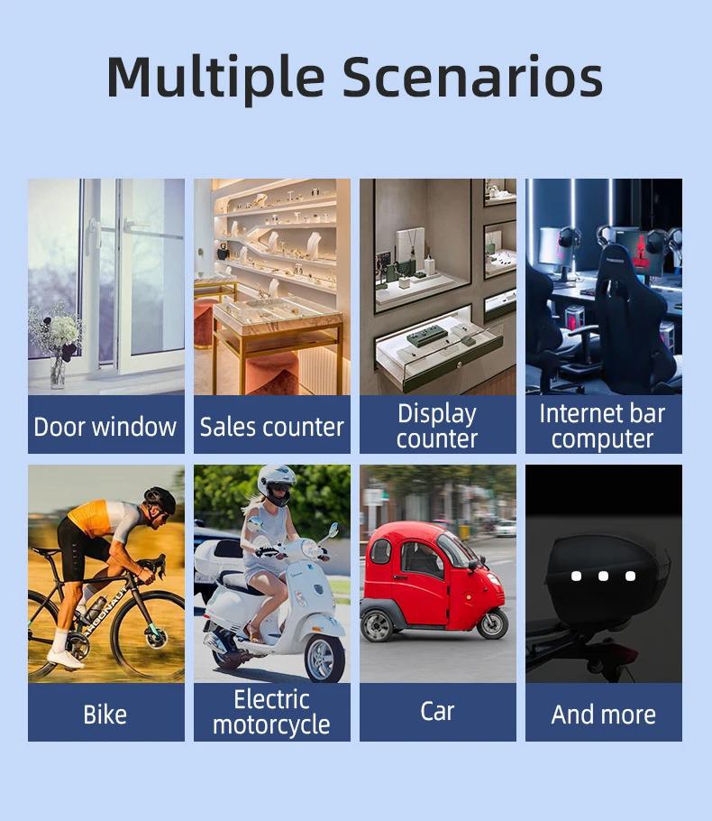 SF04R Allarme Antifurto Wireless ad Alta Frequenza per Motociclette, Porte e Finestre