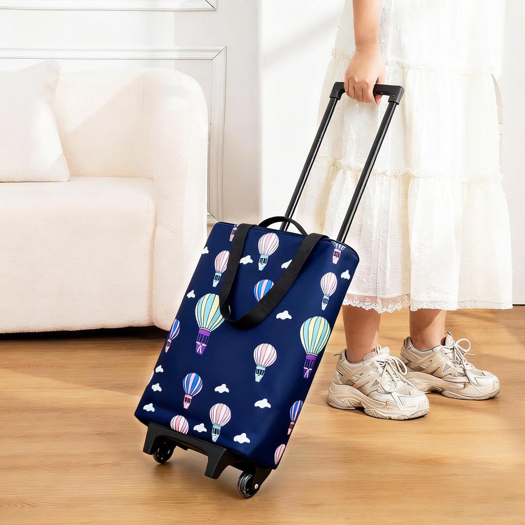 Foldable Shopping Cart Waterproof Trolley for Home Use and Outdoor Trips
