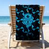Strandtuch mit aufgedrucktem FC-Wappen, superweiche Mikrofaser, perfektes Geschenk zum Geburtstag, für Pool, Strand, Reisen, für Familie und Freunde