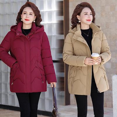 Winter Clothing Velvet Cotton-padded Jacket Women's Versatile New Warm Cotton-padded Jacket Medium and Long Cotton-padded Jacket Thick