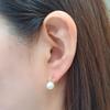 by Yumi Yumi sienne natural metal allergy made in Japan [Produced Katsura] non-pierced earrings, pearl, stone, CZ, compatible, ladies, (3-piece set)