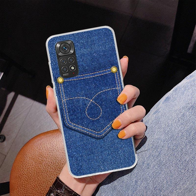 Jeans Cowboy Denim Printed Phnoe Case for Phnoe Case for Xiaomi Redmi Note 15 14 14S 13 Pro Plus 12 12S 11S 11E 10S 10 11T 5G Un