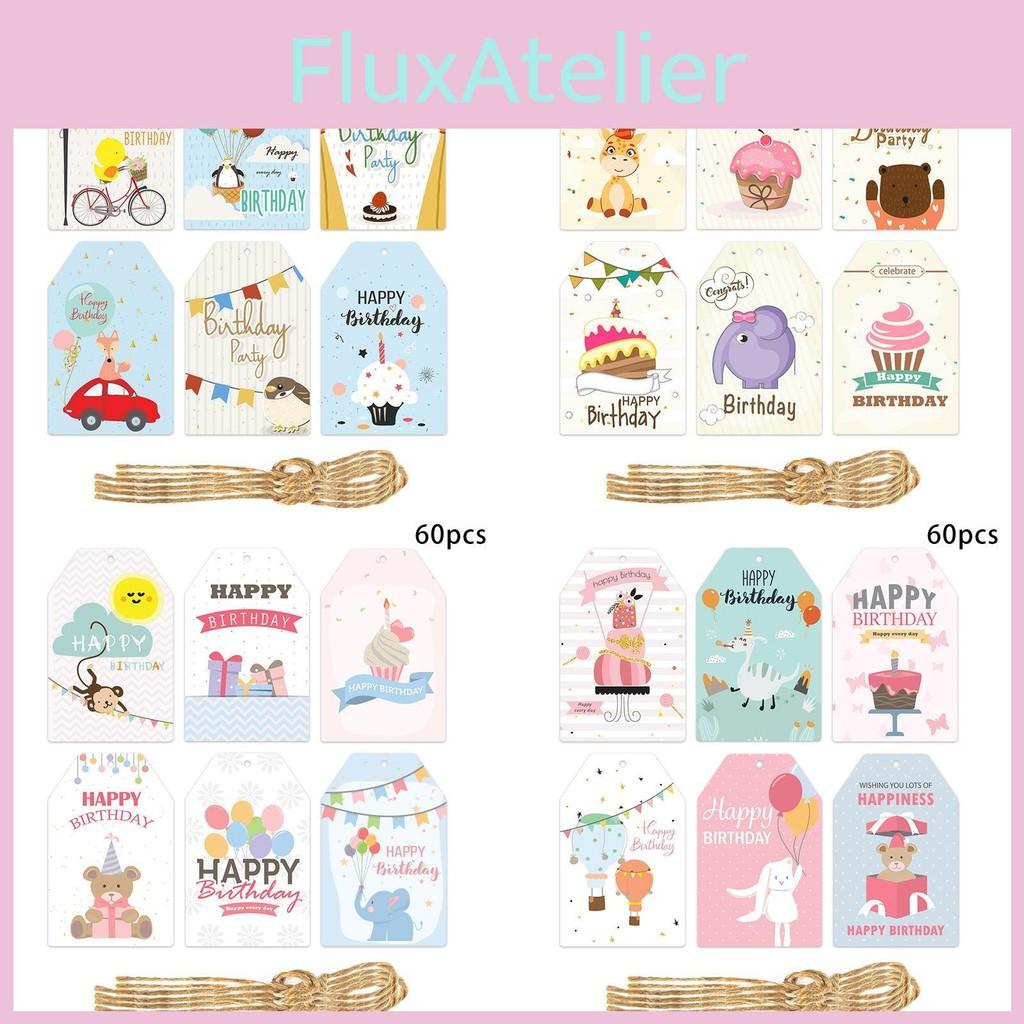 Birthday Party Decorations With Paper Hang Tags And 60pcs For Venue Setup