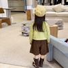 Girls Knit Cardigan Fall Casual Sweater Coat A Baby Clothes Solid Color Long Sleeve