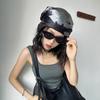 Liquid Silver Bag Head Scarf American Hip Hop Retro Street Silk Scarf Trendy Wear Triangle Scarf Tube Top Waist Women
