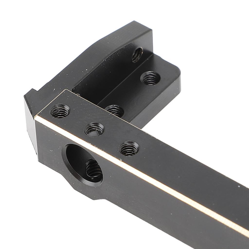 RC Front Bumper Mount Brass Front Bumper Servo Mounting Bracket Stand for SCX10 II RC Crawler Cars Black