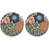 Car Cup Holder Coasters, 2 Pack Universal Auto Anti Slip Ert Coaster with A Finger Notch, Cute Car Assecories for Women - Black Leopard Print