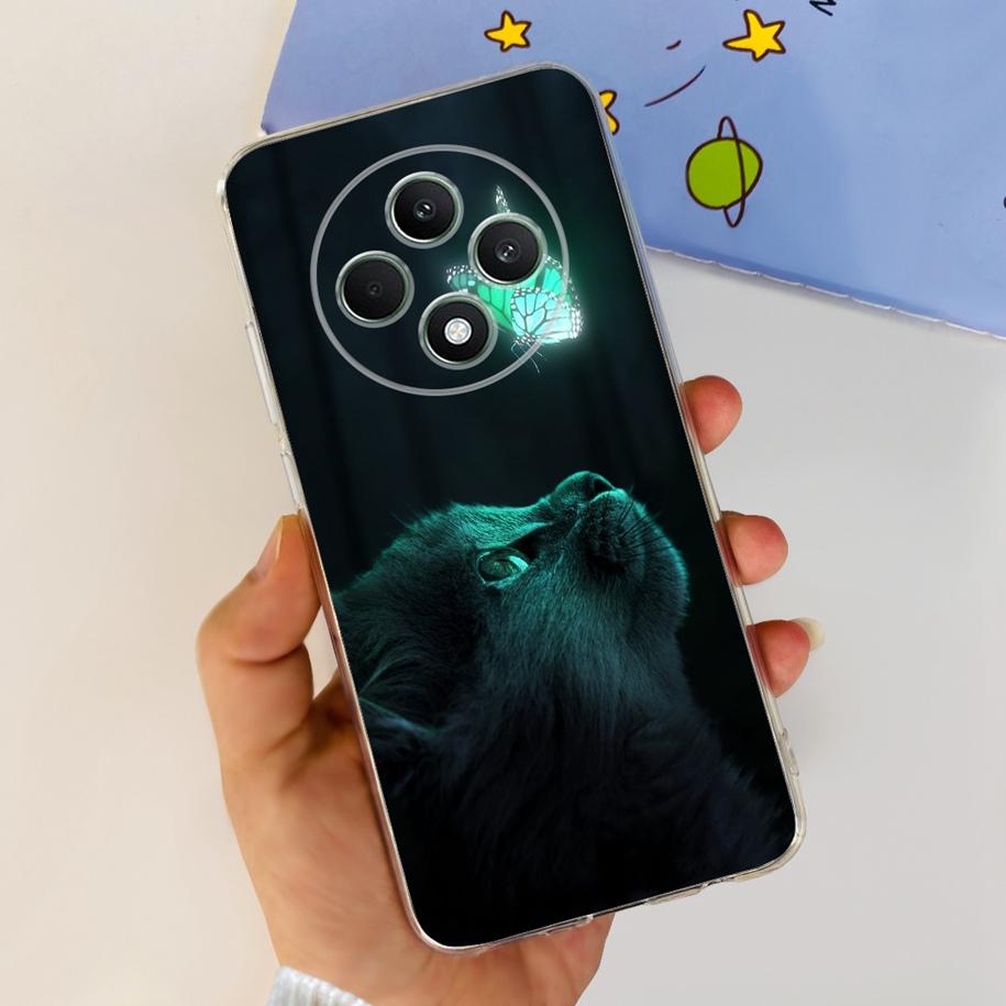 For Oppo Reno12 F Case CPH2637 Shockproof Cover Cute Cat Cartoon Soft Slim Clear Phone Cases For OPPO Reno 12F 4G CPH2687 Fundas