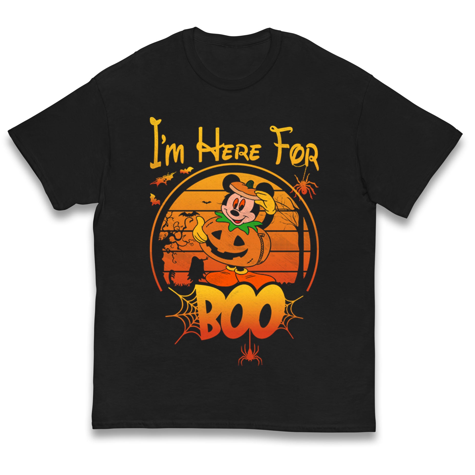 Mickey Mouse Im Here For Boo Halloween Kids T Shirt 110