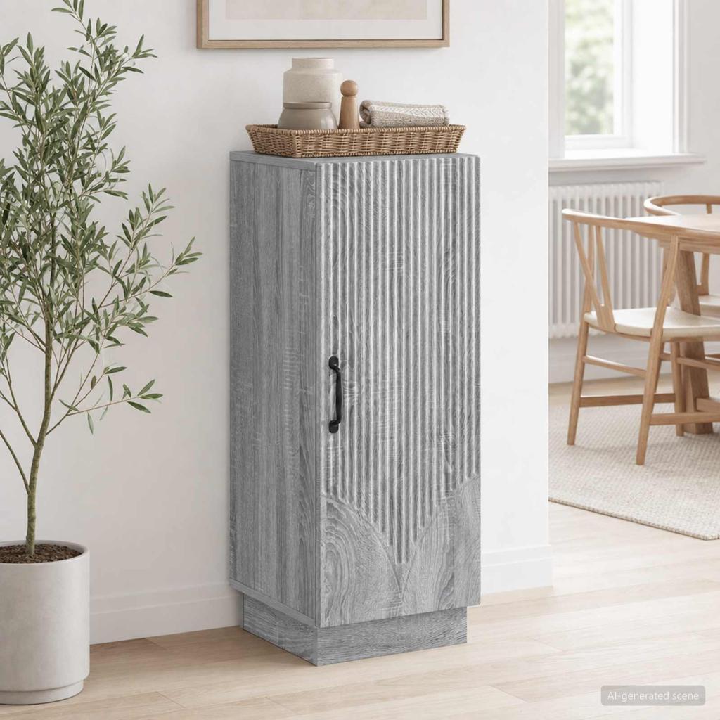 Sideboard Grey Sonoma 33 X 34.5 X 87 Cm Engineered Wood
