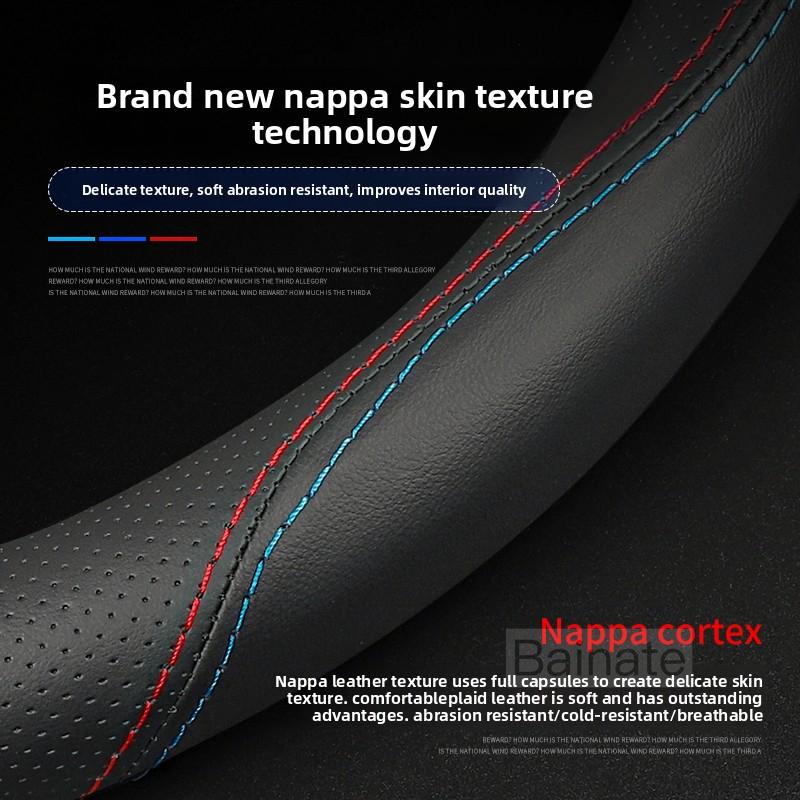 2026 Hot For Renault Hub Caps Car Leather Steering Wheel Cover Anti-slip Accessories For Renault Megane Clio Kadjar Arkana Captu