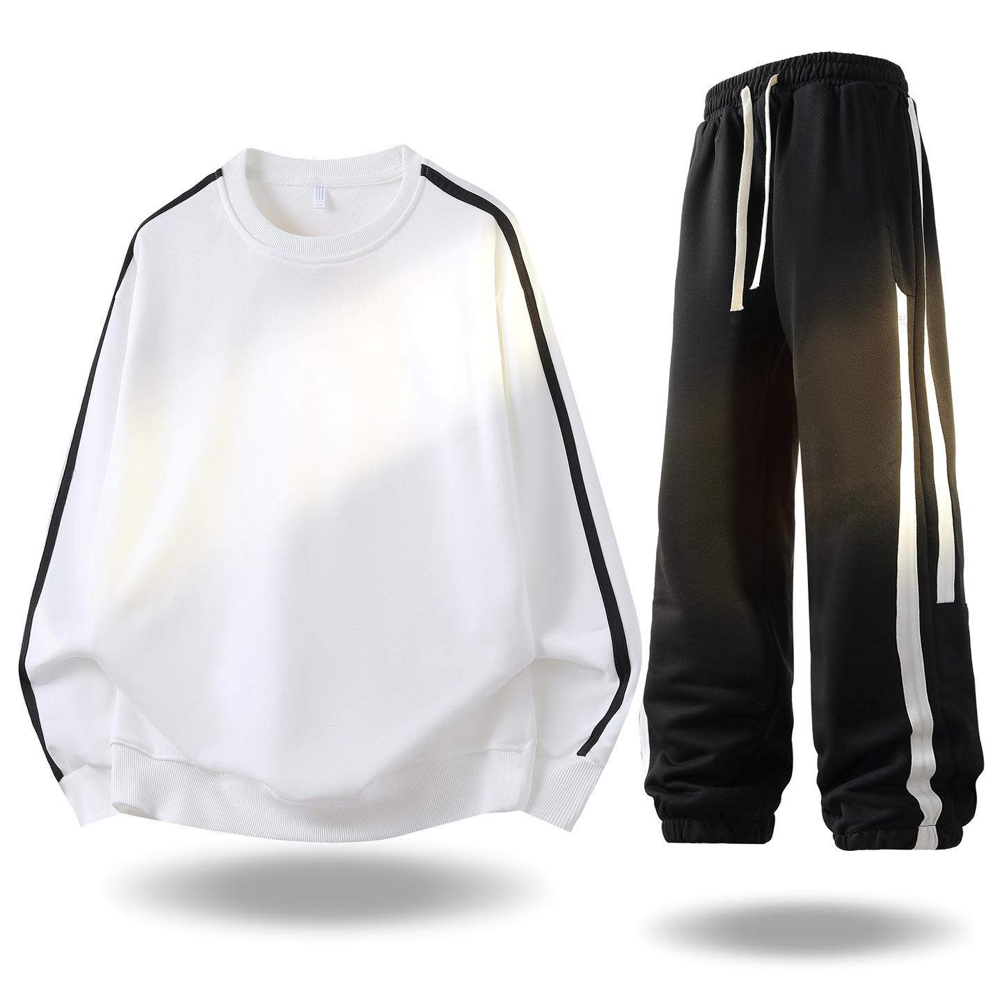 

Мужской модный осенний комплект из двух предметов: толстовка свободного кроя и брюки - повседневный костюм с длинным рукавом 2XL