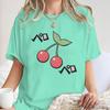 Y2k Harajuku Cherry Fashion Summer Tops Cartoon Cherry Design T-Shirt for Women Cherry Cartoon Aesthetic Vintage T-shirts