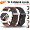 Cowhide Watch Band for Samsung Galaxy Watch Ultra 47mm No Gap Strap for Galaxy Watch 7 47mm for Men Women Soft Busines Bracelet