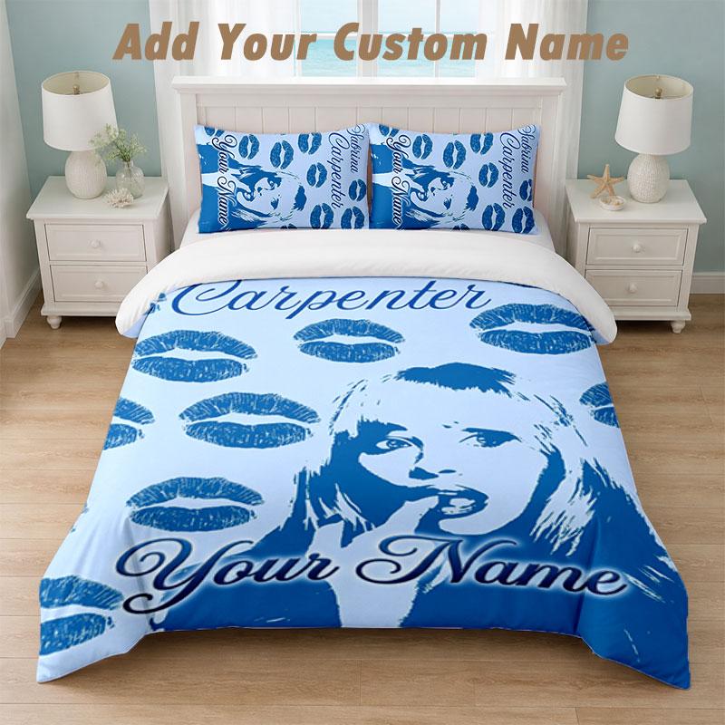 Bedding Set 1 Duvet Cover 2 Pillowcases Sabrina Carpenter Print Soft Bed Linen Bedroom Decor