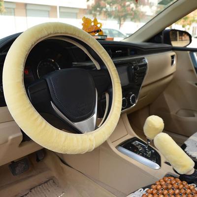 Evrensel Peluş Araba Direksiyon Kılıfları Vites Kolu El Freni Kılıfı Koruyucu Dekorasyon Kışlık Suni Kürk El Freni Vites Kılıfı