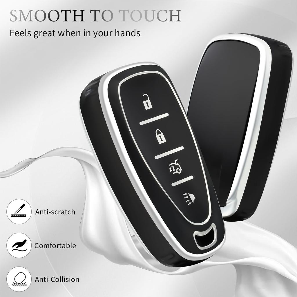 Fashion Soft TPU Car Key Case Cover Key Shell For 2017 2018 2019 2020 Chevy Camaro Malibu Equinox Cruze Blazer Trax Volt Bolt