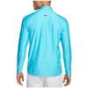 Nike Solid Color Brand Logo Stand Collar Half-Zip Long Sleeve Raglan T-Shirt Men Tops Blue DR5281-416
