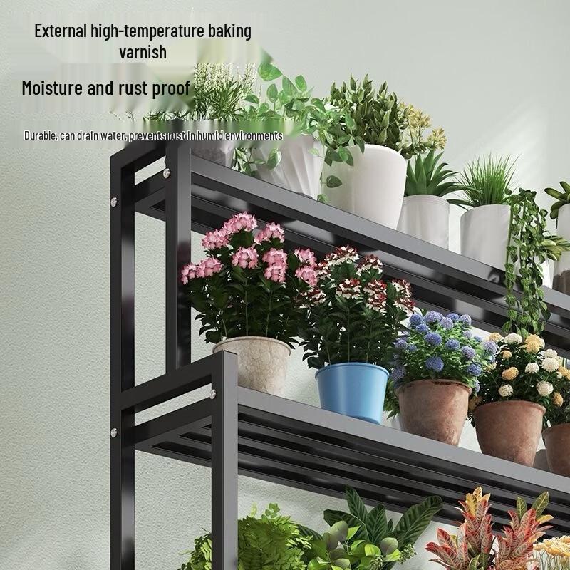 Multi-Tier Mobile Ladder Flower & Storage Rack
