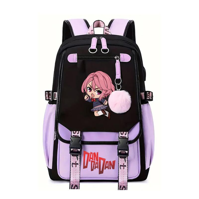 Bold Party Dandadan Surrounding Anime School Bag Fashion Male Female Versatile Elementary and Secondary School Student Lightweight Backpack