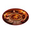 Christmas Round Velvet Area, Stain and Festive Floor for Home Decor