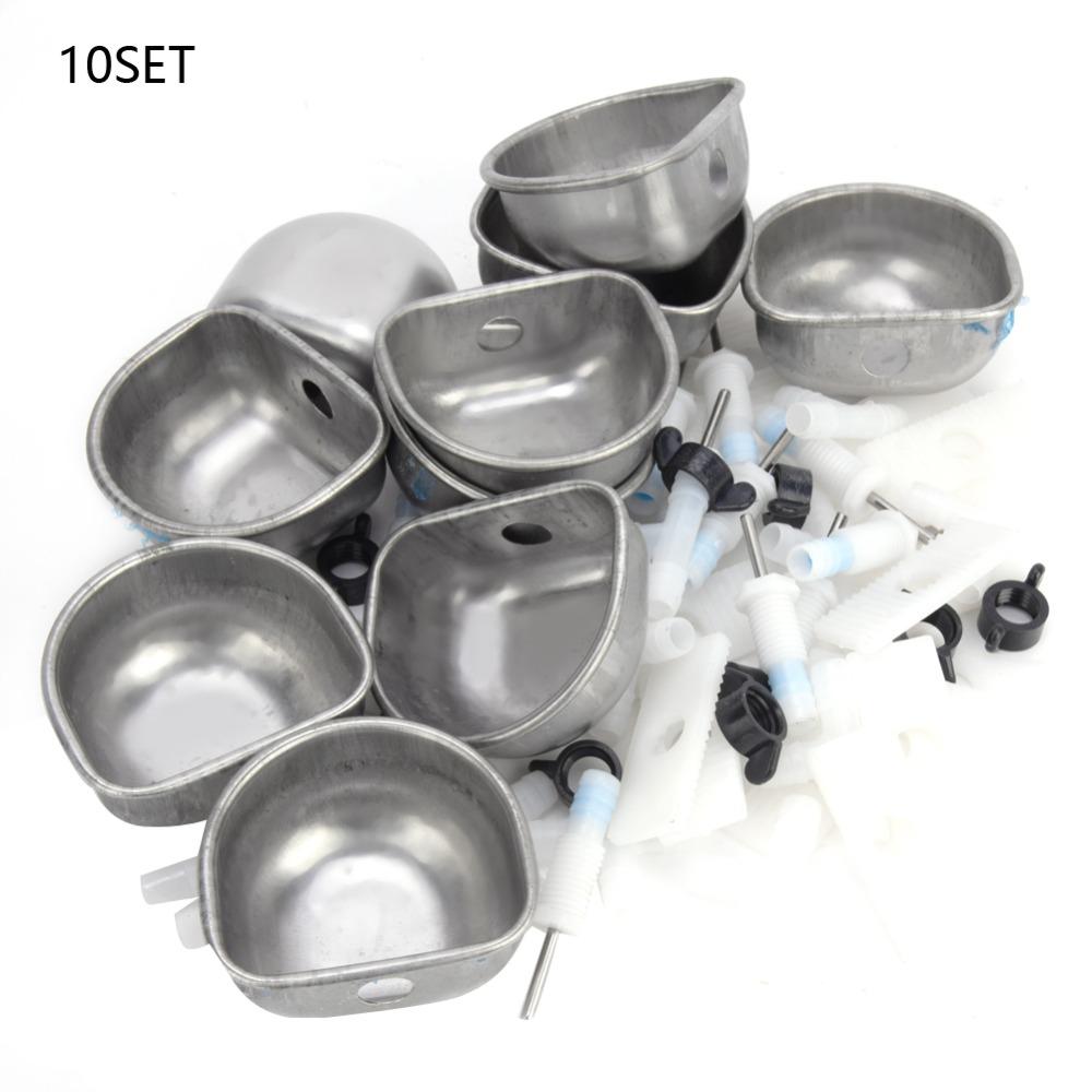 Plastic Pet Drinking Bowl Silver Pet Waterer Accessories Pet Water Bowl Small Animal Housing