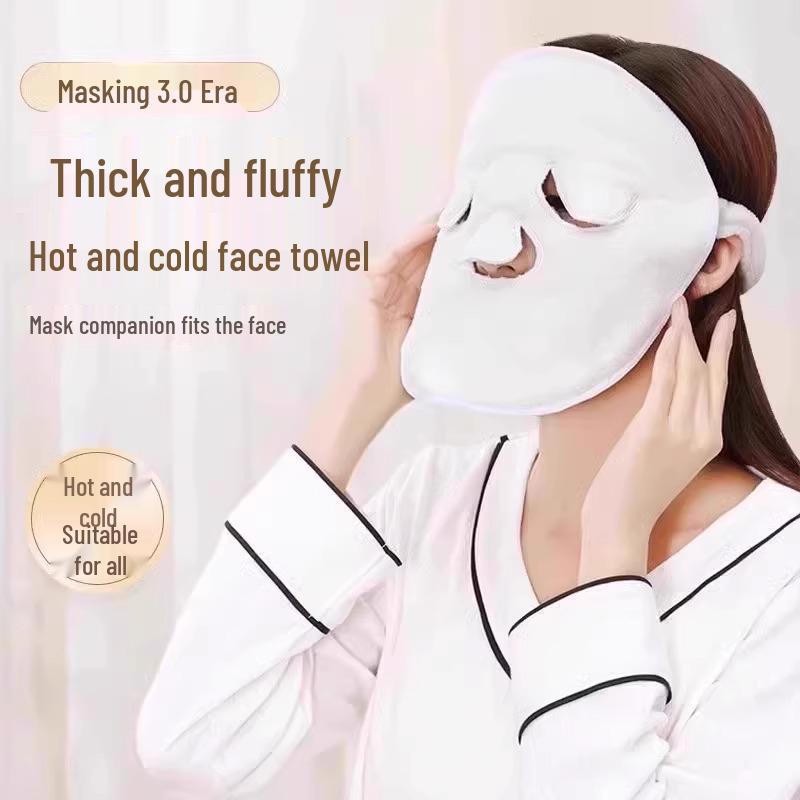 Heated Facial Towel Mask for Hot and Cold Compress Therapy
