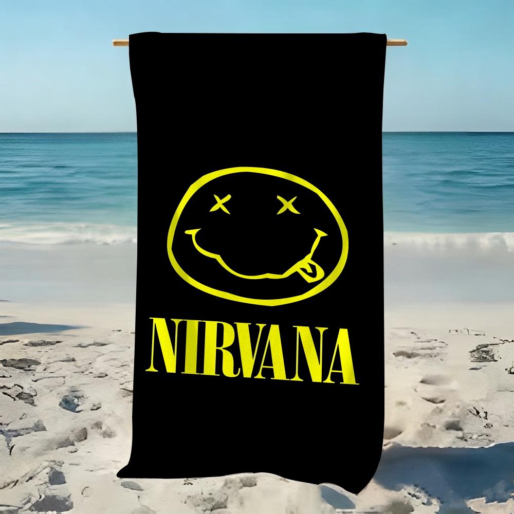 Rock Bands LOGO N-NirvanaS Towel ultra-fine fiber quick drying absorbent bath towel, outdoor swimming sports towel