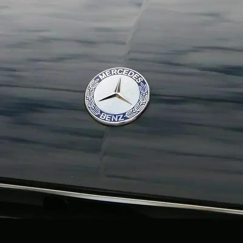 Car Logo Front Engine Hood Emblem Metal Flat Badge Accessories For Mercedes Benz AMG E S C A B Class GLE GLS CLS GLC CLA GLA GLK OY8