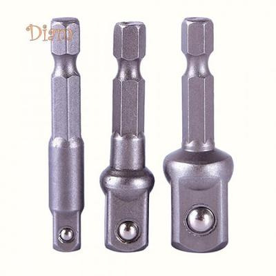 Diam 3-teiliges Steckschlüssel-Adapter-Set, Sechskantschaft auf 1/4 3/8 1/2 Zoll Schlagschrauber-Bohrer-Zubehör