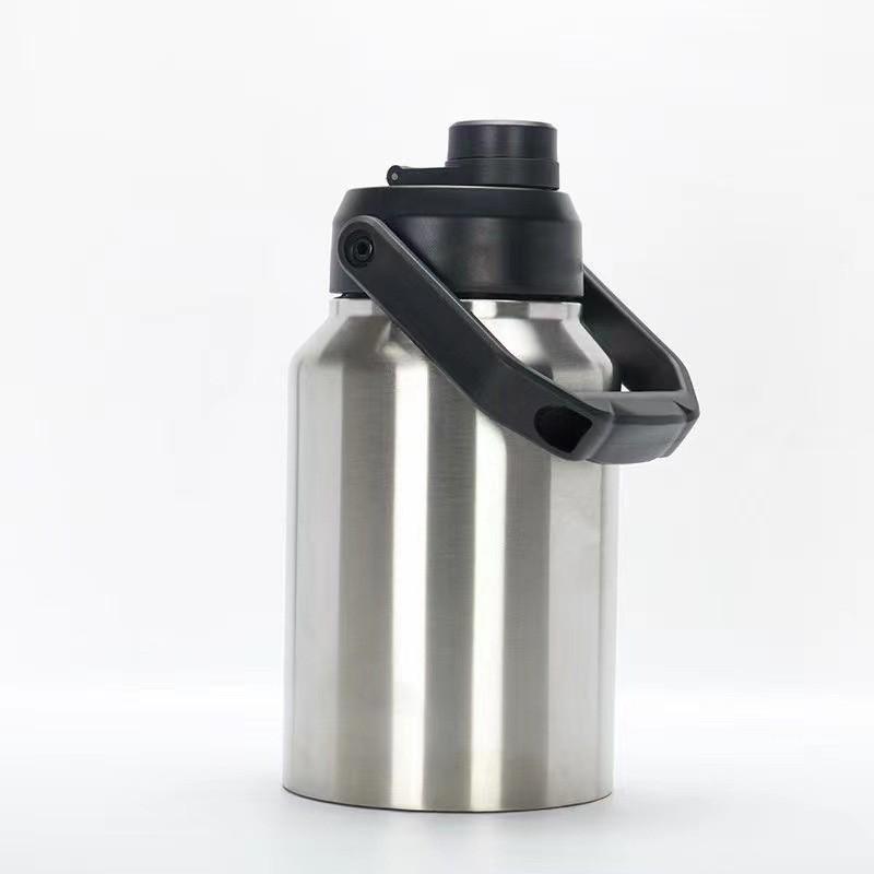 

128oz Stainless Steel Insulated Water Bottle with Portable Ice Chest for Hot & Cold Drinks 64oz