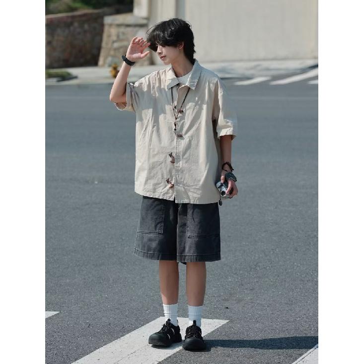 Flip Collar Short Sleeved Polo Shirt Men'S Trendy Brand Summer T-Shirt Korean Version Slim Fit Trend Versatile T-Shirt Top