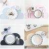 Cloud-Shaped Silicone Kids Placemat, 47.5 x 27 cm