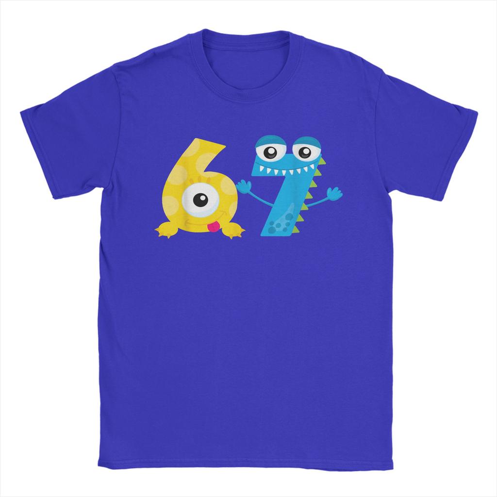 67 Six Seven 67 For Unisex Unisex T Shirt Steal Brainrot Gaming Meme Tees Short Sleeve Round Collar Tshirt 100 Cotton Clothes