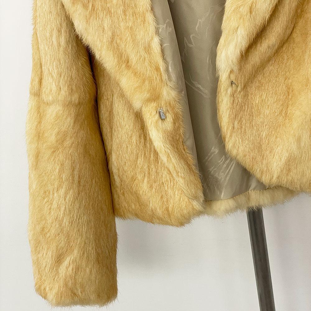 OFTBUY Real Rabbit Fur Coat Winter Jacket Women Thick Warm Elegant Outerwear Streetwear Fashion Turn-down Collar